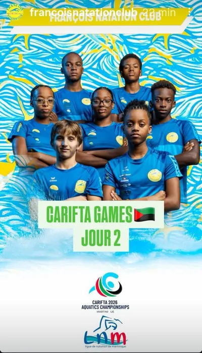 L'équipe du FNC aux Carifta Games 2026